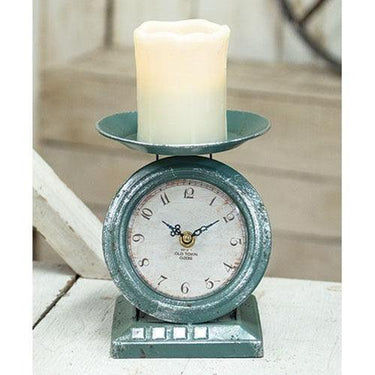 Vintage Blue Old Town Scale Clock - The Fox Decor
